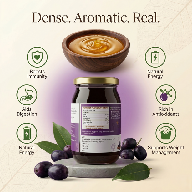 100%_Pure_Jamun_Honey_bottle_Organic_natural_honey_from_Go_Desi_Organic_India